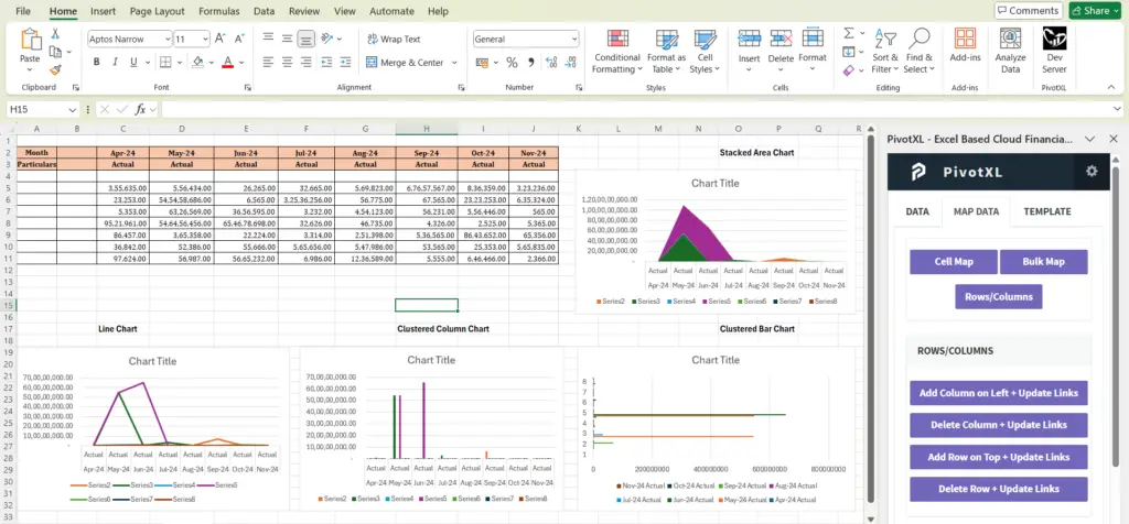 Combining all using PivotXL