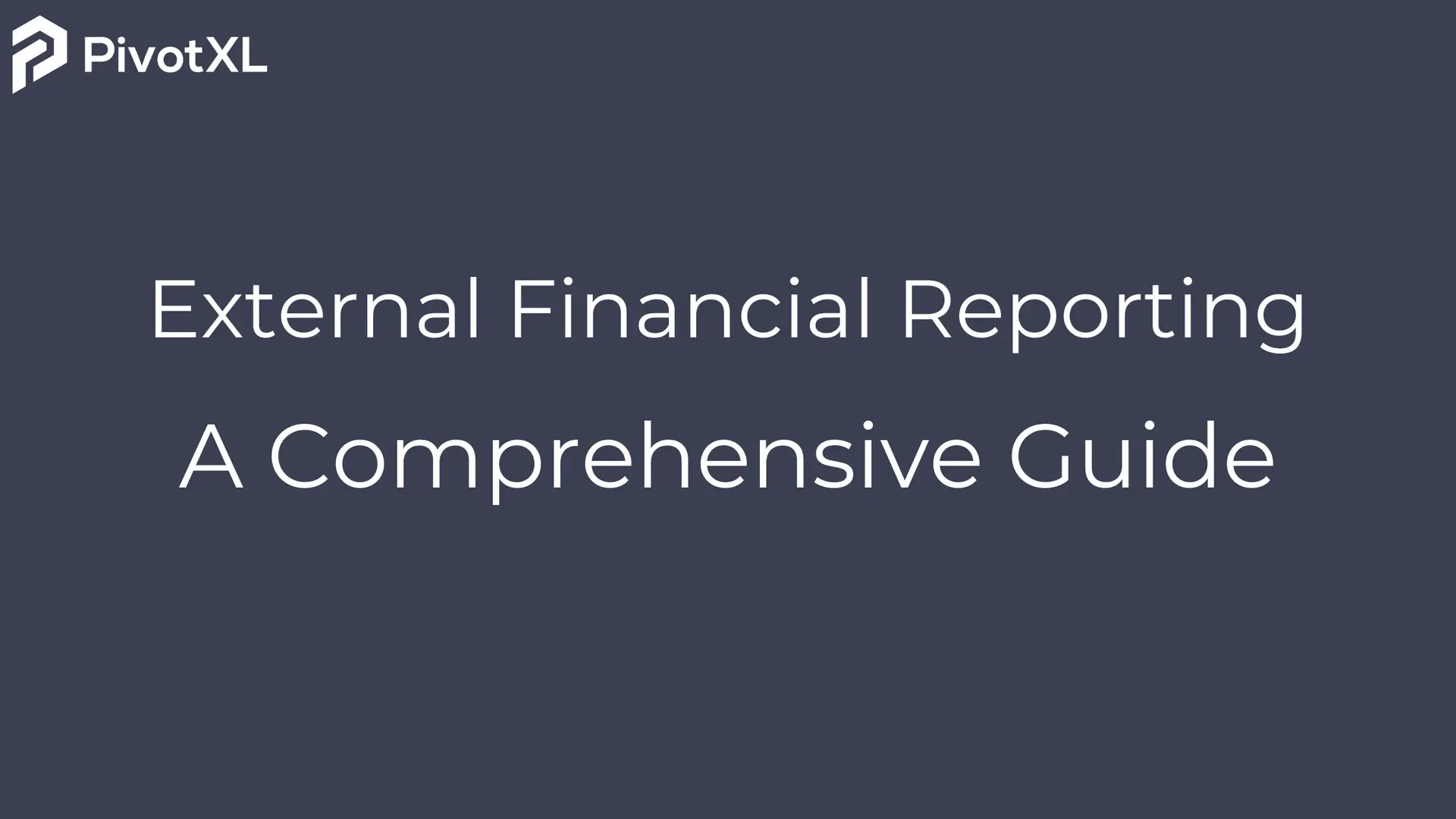 External Financial Reporting