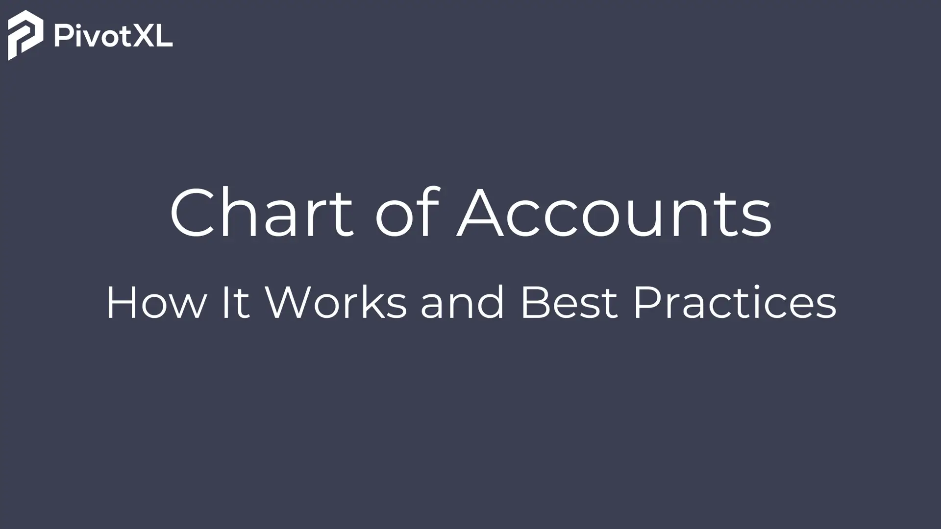 Chart of Accounts