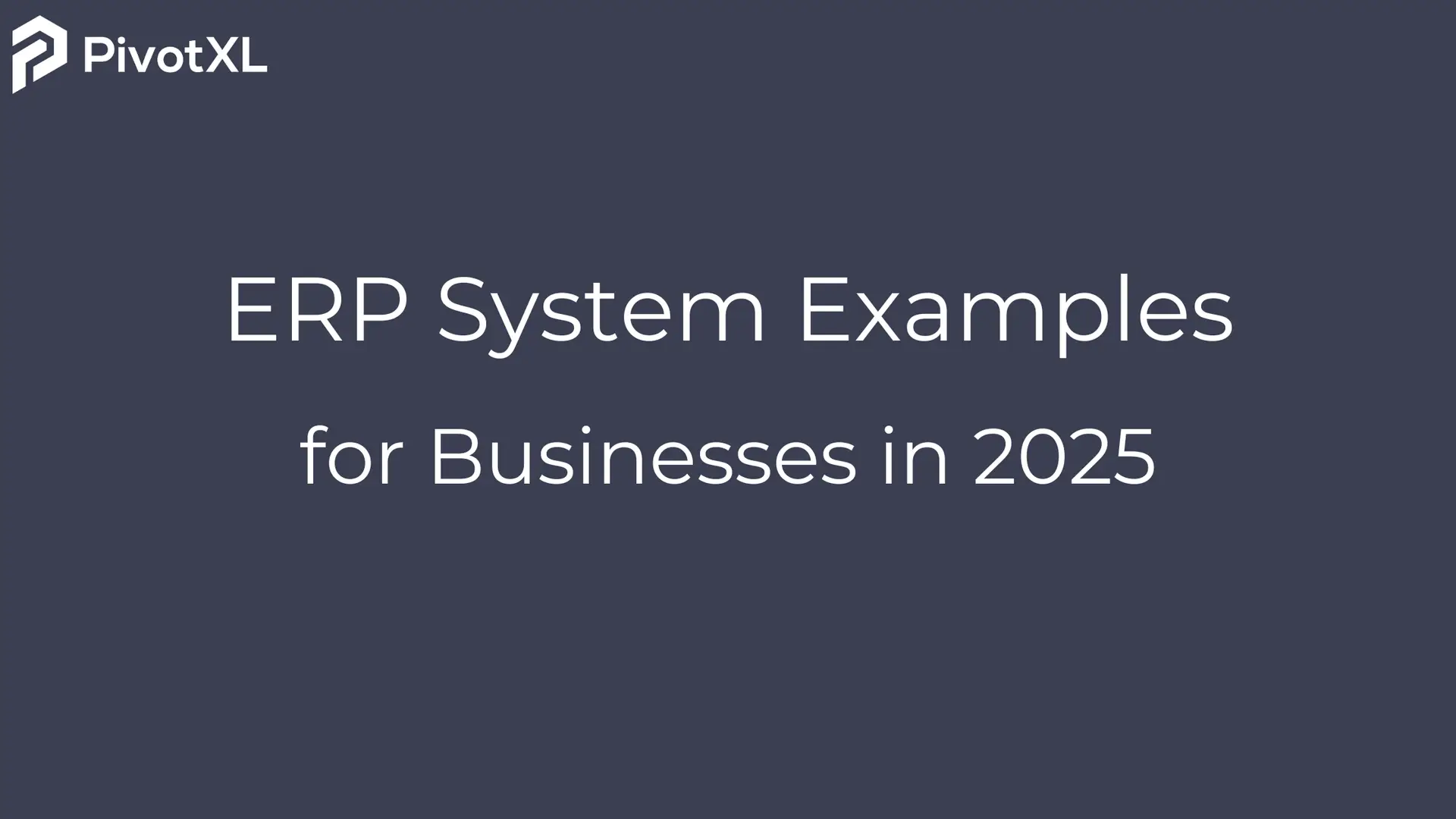 ERP System Examples