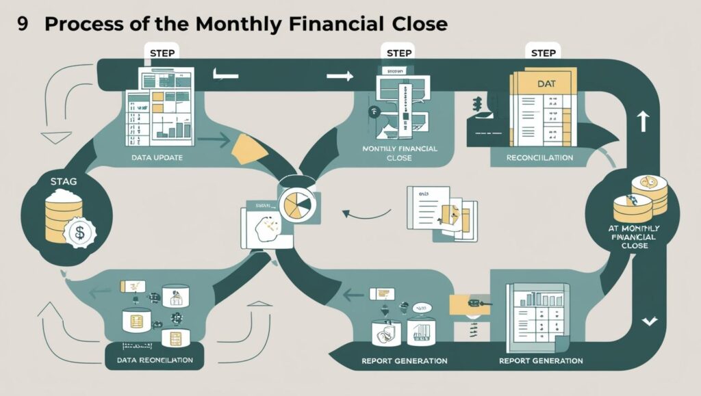 Process of monthly closing