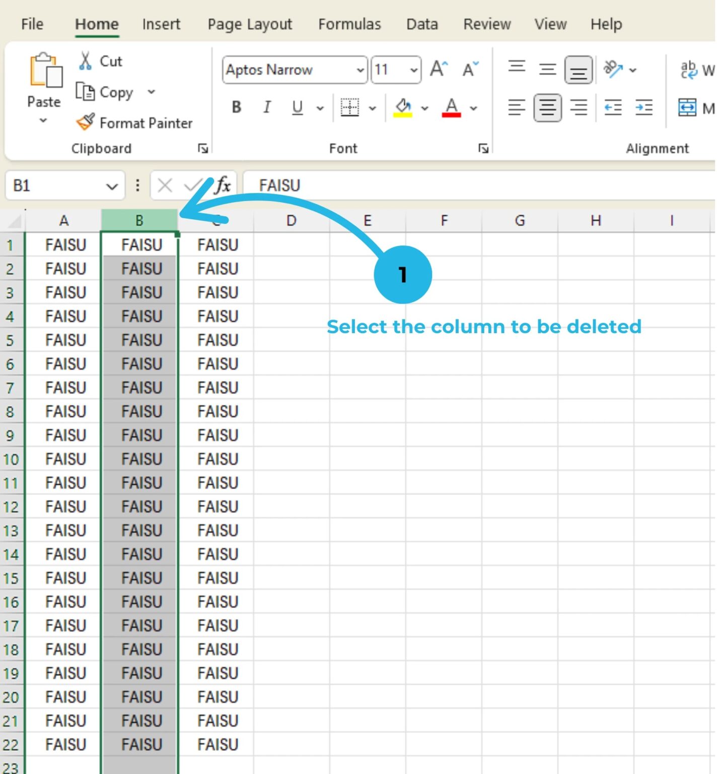 How To Delete Column in Excel: - PivotXL