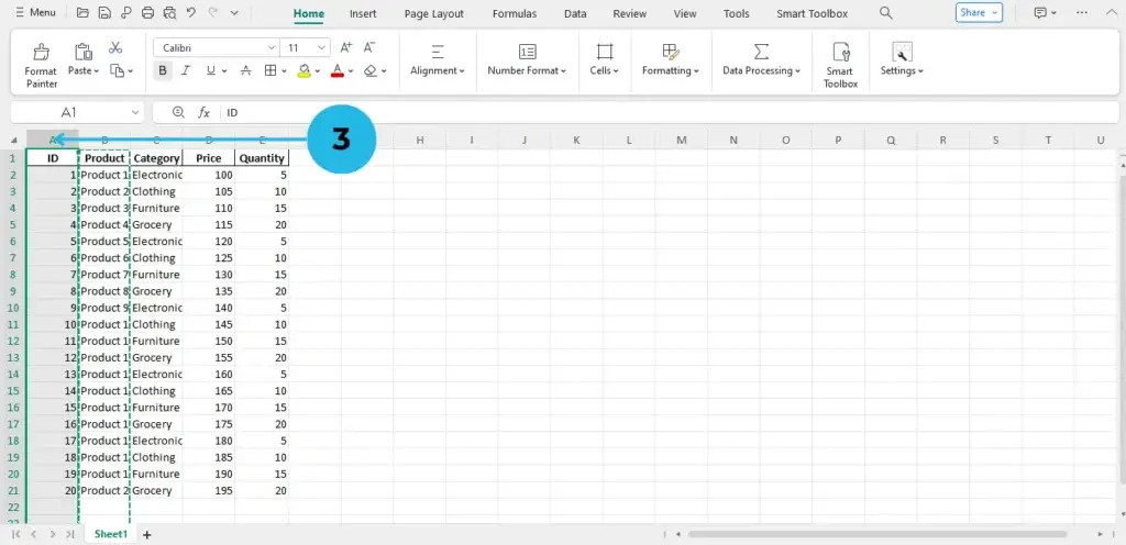 How to move a column in Excel to a new location



