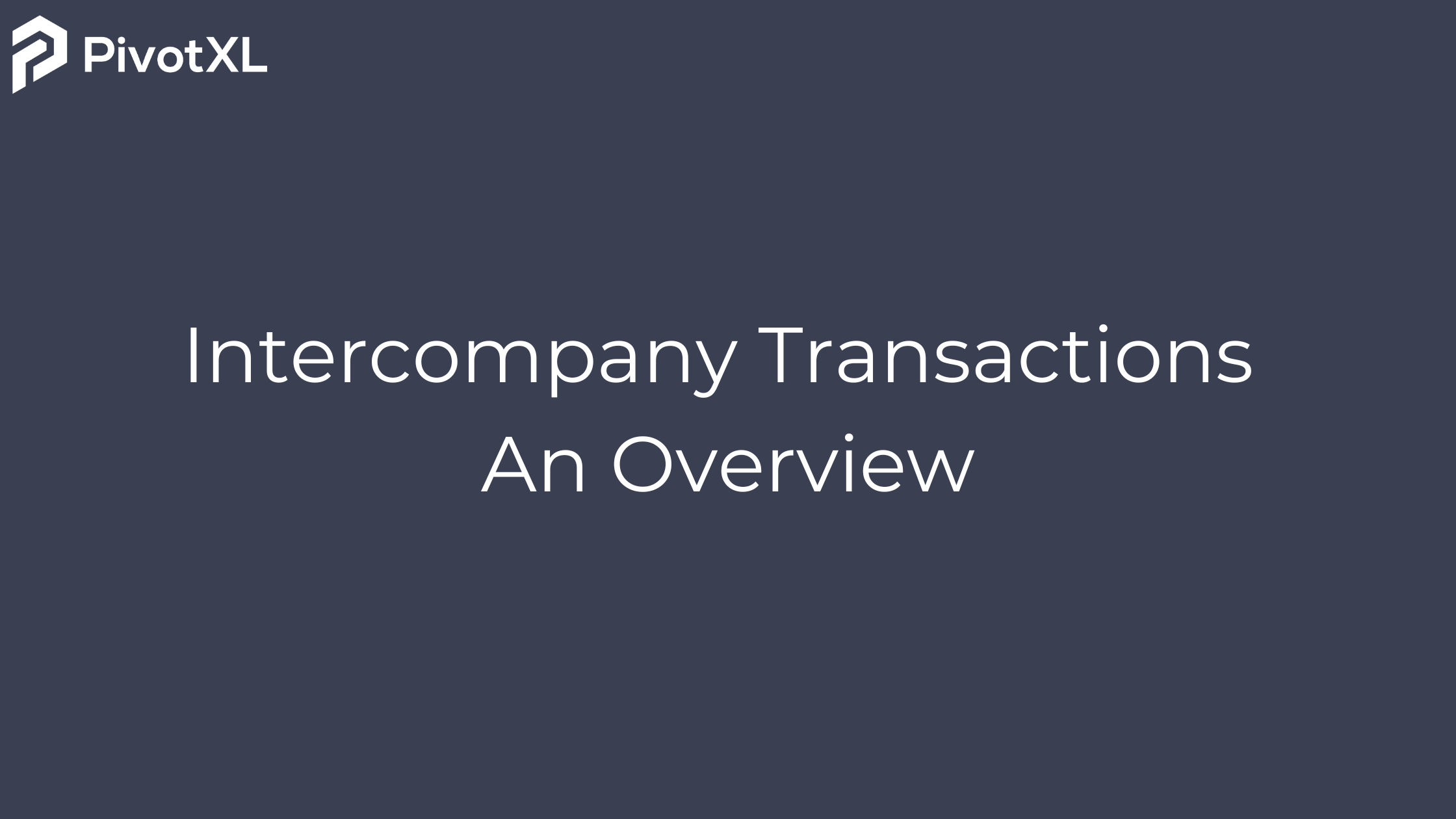 Intercompany Transactions