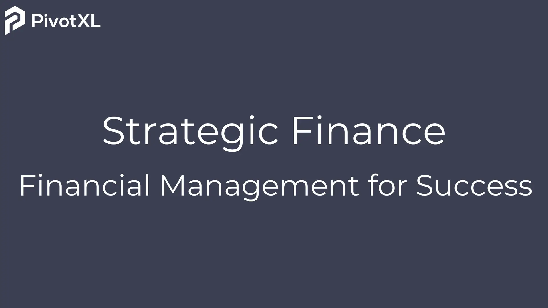 Strategic Finance