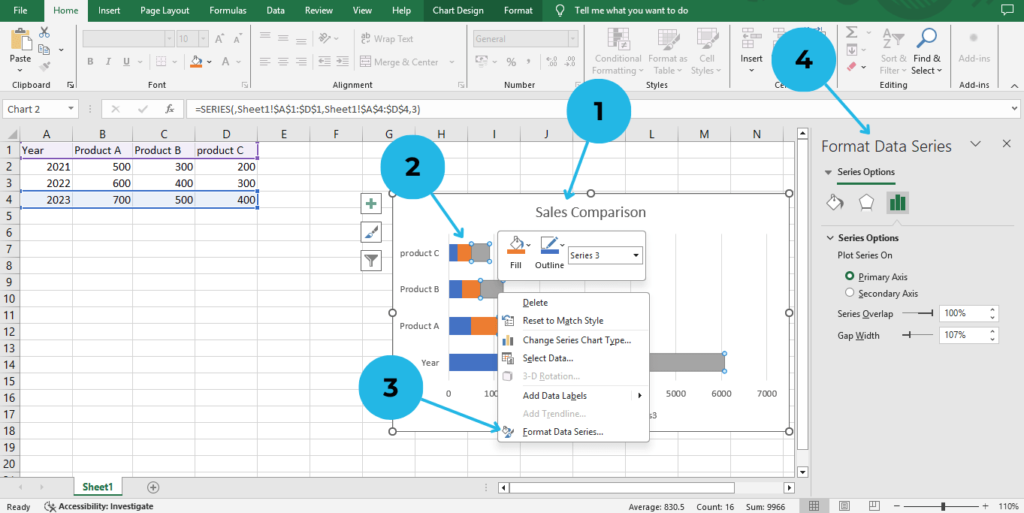 creating a stacked bar chart in excel