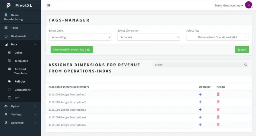 Automated Roll-Ups For Financial Reporting