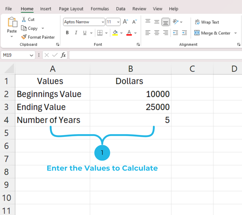 formula for compound annual growth rate