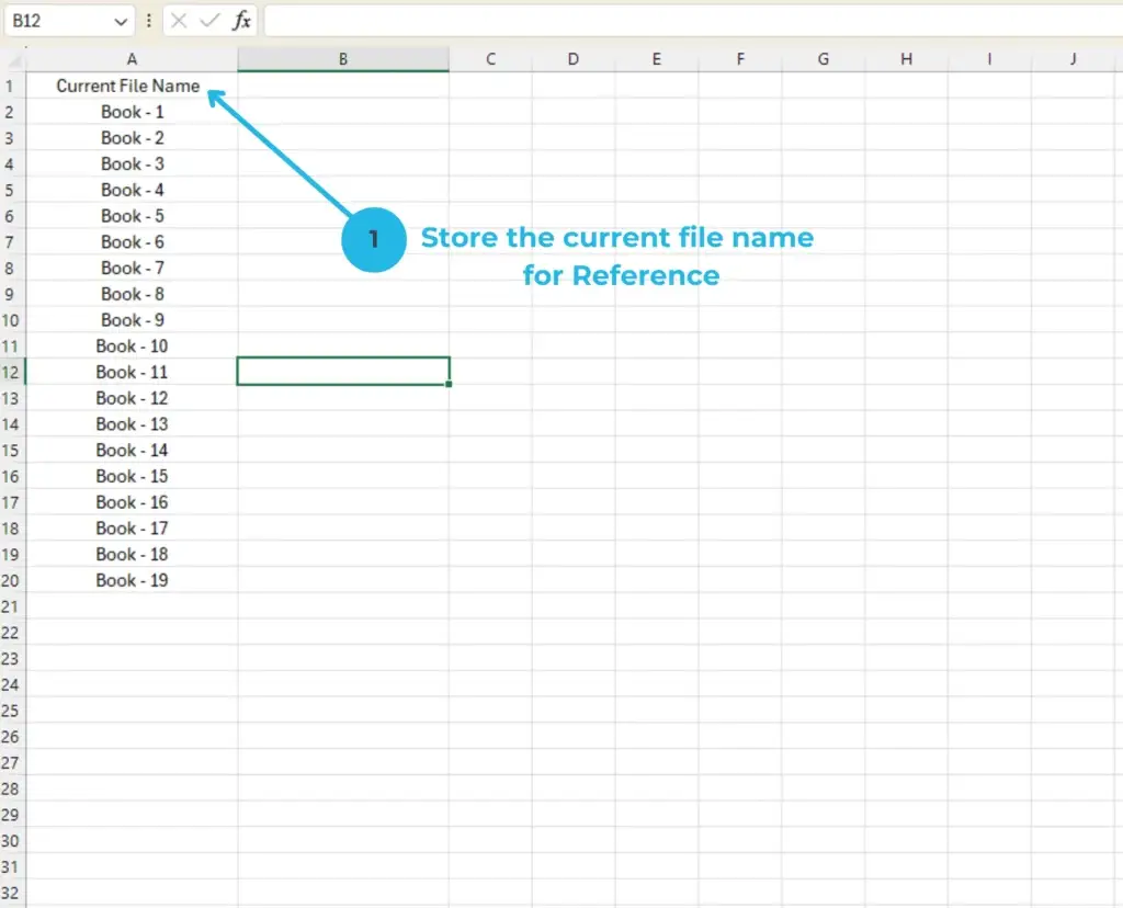 rename file in excel