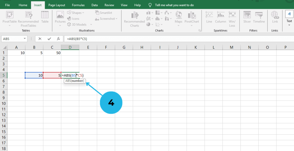 Multiple Numbers to Absolute Values 4