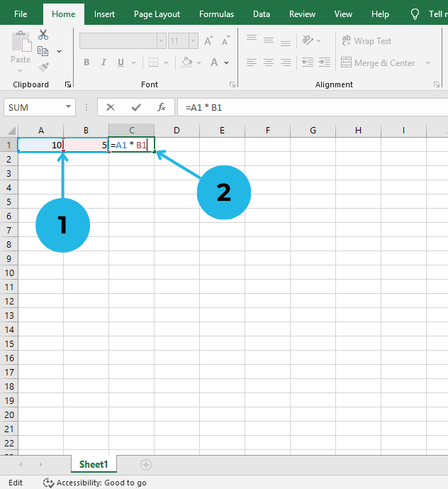 Absolute  cell reference 1