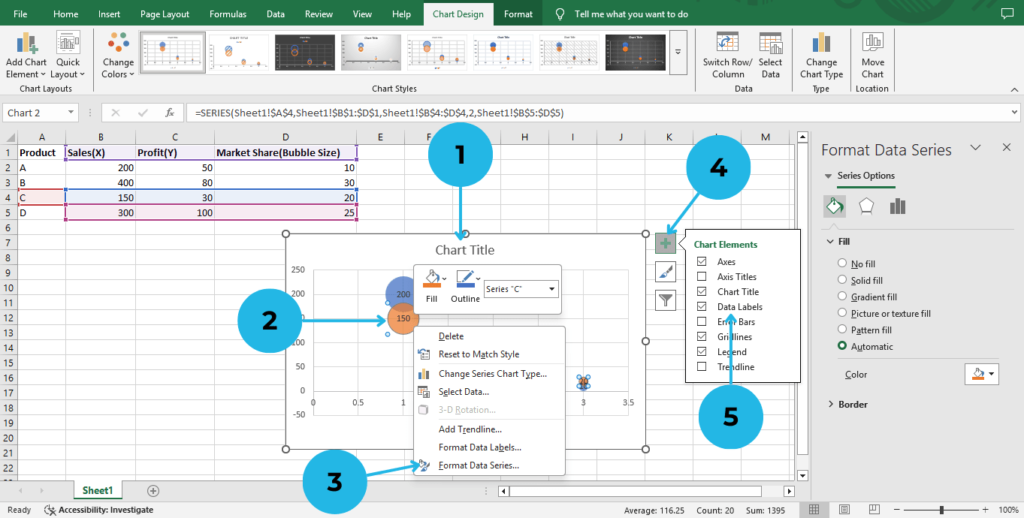 customizing bubble plot