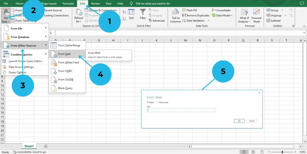 importing the data by the copied link