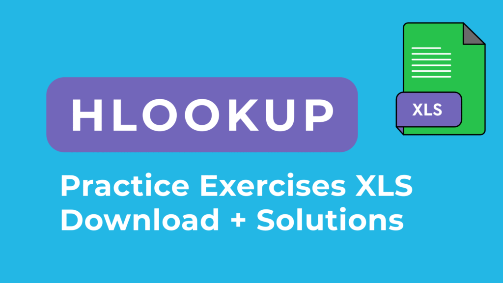 HLOOKUP Practice Exercises XLS Download + Solutions