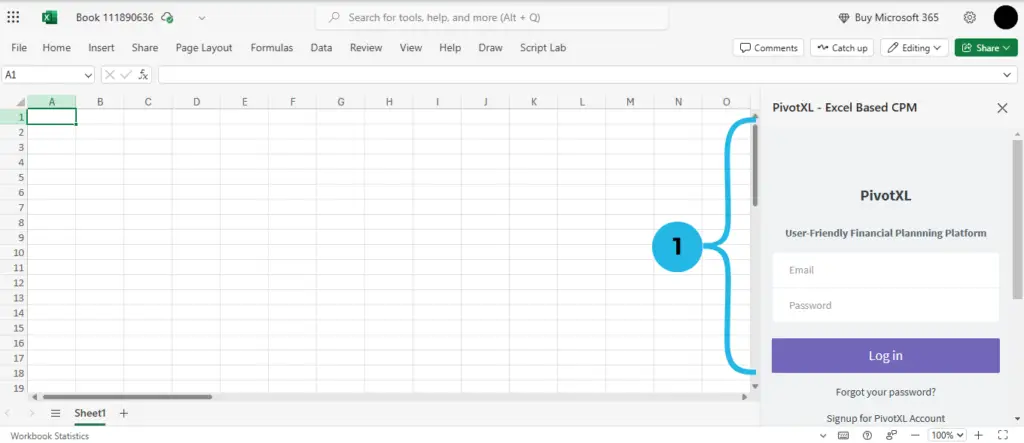 Excel with the PivotXL tab