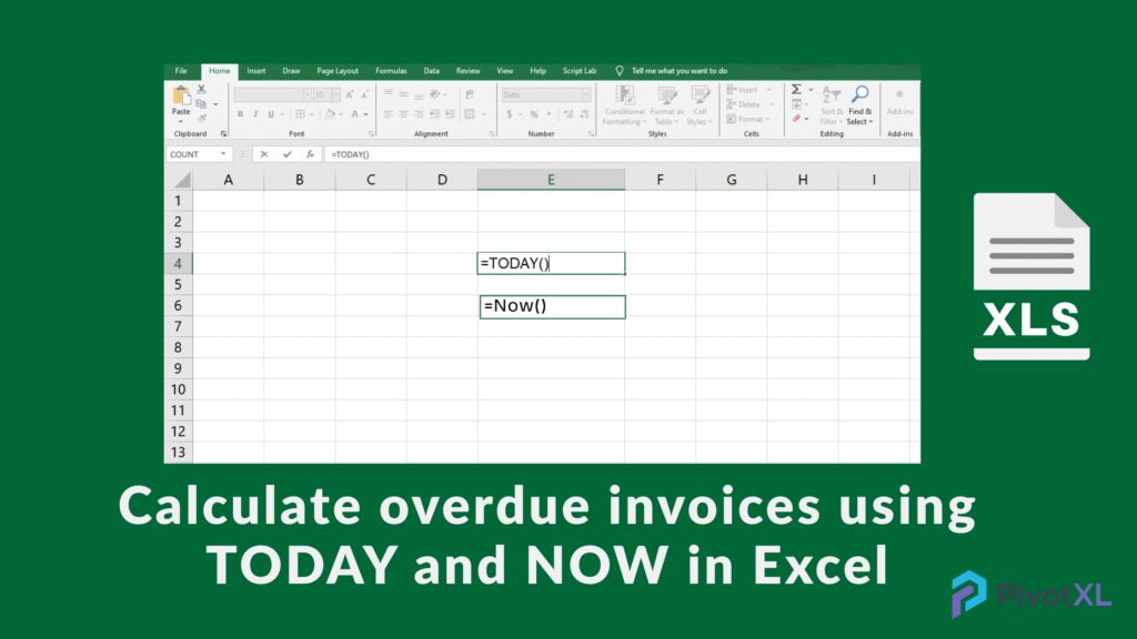 Excel TODAY NOW skills practice template